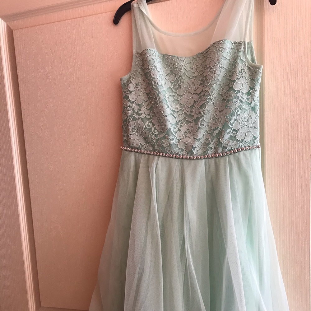 Mint lace dress